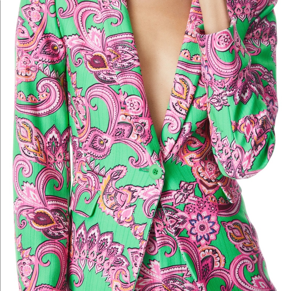 Alice and Olivia pink and green paisley blazer For blazer only !!!!! - Picture 2 of 4